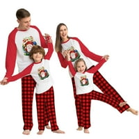 Viadha Božićne modne rukave Child Plaid Ispiši top + hlače Porodica podudaranja pidžama set