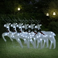Božićni reinderi Bijele LED