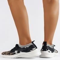 Zodanni dame tenisice klizanje na čarapima cipele MESH Atletska obuća Žene Žene Leopard Ispis Prozračivi