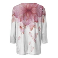 GDFUN Ljetni vrhovi ruhove majice za žene Slatke grafičke tenske bluze casual plus veličine osnovni
