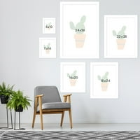 Americanflat GOUUACH kaktus C od Samantha Billlet White Frame Wall Art