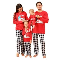 Dadaria Božićne pidžame za žene Toddler Baby Boys Girginje Božićno modno tiskar Rodper Family Roditelj-dijete