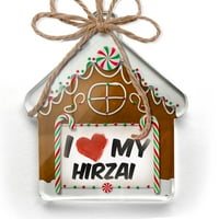 Ornament tiskan jednostrano volim moj hirzai, konjski božićno neonblond