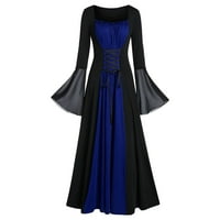Renesansa Faire Corset haljina za žene Fairy Gothic haljina shemise seljačka haljina s dugim zvona Halloween