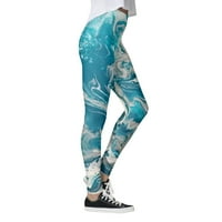 Ženske hlače Ispisuju prilagođene cvjetne za jogu trčanje Ful Daisy Pilates Mornarice Duge gamaše