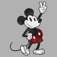 Dječakov Mickey & Friends Mickey Mouse Retro mirovni znak Grafički tee atletic Heather
