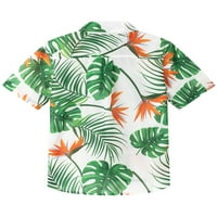 Spring & Gege Boys 'skraćeno dugme s kratkim rukavima dolje Zabava Havajska majica crtani tisak Aloha