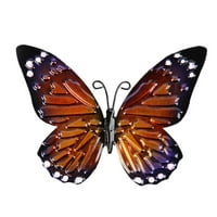 3D obojeni leptir vanjski zidni umjetnički vrtni metal poklon novi i9w0
