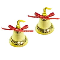 Rosarivae Plastic Golden Jingle Bells Crvena vrpca Mali zvono ukrasi Xmas Decor Privjesci za zabavne
