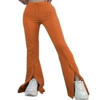 GRIANOOK Women Boho Solid Color Loungewear Dugme Pantalone na pantalone na plaži Visoki struk dna