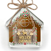 Ornament tiskani jedan bok sretan Božić u čovjeku iz Isle of Man Božić Neonblond