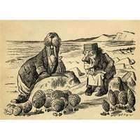 Posteranzi Walrus & The Carpenter ilustracija sir John Tenniel 1820- Poster Print, Veliki - 24