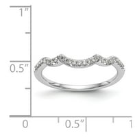 14k bijeli zlatni prsten za prsten za vjenčanje zaobljene dijamant