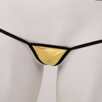 Ženski mini bikinis set sjajan metalni grudnjak sa G-string Thong egzotičnom rublju mikro kupaćem kostimu