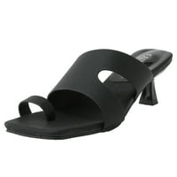 Zuwimk platforme sandale za žene, otvoreni nožni vezati gležanj ravne sandale za žene crne