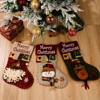 Zruodwans božićni viseći čarapa obožava božićna čarapa sa 3D lutkama savršena xmas poklon torba za dječju