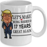 Trump 17. godišnjica, hajde da se oženimo Trumpovom Godiškom kafićom Godina za muškarce Žene Njega njezina