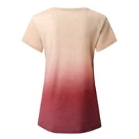 Žene T majice Loose FIT labavi gradijent V izrez kratkih rukava majice za bluze majice za žene