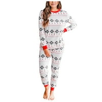 Žene Božićne pidžame za obitelj PJS Usklađivanje setova roditelj-dijete toplo set tiskani kućni trošak