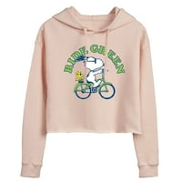 Kikiriki - Ride Green - Juniors obrezani pulover Hoodie