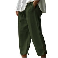 Ganfancp nove hlače modne žene široke pantalone na širokim nogama Ljetne casual labave hlače elastične