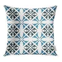 Plavi sažetak u tradicionalnom stilu poput portugalskih pločica Azulejo detaljni jastuk za jastuk