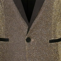 Vedolay mens jakne Muški casual uredski bluže jakne modni prednji otvor sa džepovima, zlatnim m