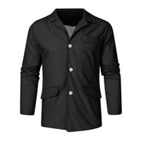 Posteljine za muškarce, muški povremeni platneni blejler veliki i visoki gumb Up lagane jakne košulje