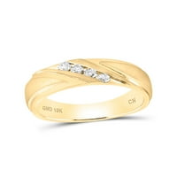 10k žuto zlato Dijamantnina vjenčanica Annivend vjenčani prsten CTTW