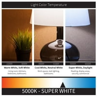 Sunlit LED misijski stil zida SCONCE, WATTS, unutarnji vanjski, 5000K super bijeli