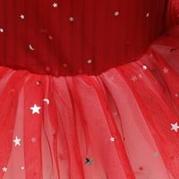 2T Djevojke za djecu Djevojke Djevojke Party haljina dugih rukava haljina 2-3T Djevojke princeza haljina poklon tulle crvena
