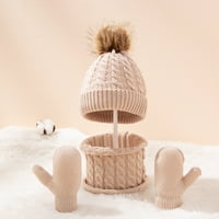 Umitay Toddler Baby pleteni šal zimskih rukavica za toplu kapu sa šal krugom