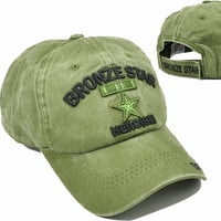 Brončana zvijezda junaštva tonalnog pigmenta za pranje pamučne muške poklopce [bejzbol kapa - zelena