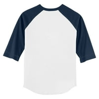 Mladića Tiny Turpap Bijela mornarica Cleveland Guardians Baseball Bow 3 4-rukavska majica Raglan