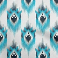 Onuone pamuk poplin tirkizna plava tkanina azijska Ikat šivaće tkanina od dvorišta tiskana DIY odjeća