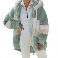 Durtebeua Womenska jakna Zip up patchwork kardigan kaputi odjeća s džepovima