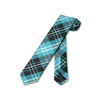 Vesuvio Napoli uska kravata mršavi crni tirkizni bijeli muški 2,5 kravata