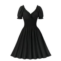 Tone stila i otisaka, Poropl maturalne haljine za tinejdžere za dame jedno rame Solid boja visoki struk svečana haljina Clear crna veličina 8