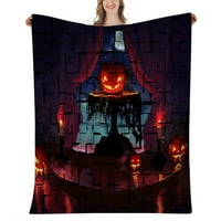 Halloween Dekorativni pokrivač-uklet pokrivač za muškarce Žene Gothic Hippie Halloween boemski teror