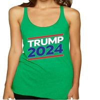 Divlji Bobby Trump Izborni predsjednik Političke žene TRI-Blend Racerback Tank, Envy, X-Veliki