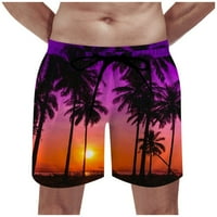 Muške tiskane kratke hlače Nova tropska havajska na plaži modne prozračne pantalone, narančaste, m
