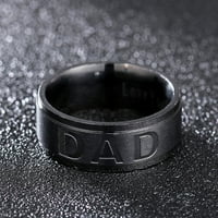 Jikolililili Fashion Pismo otac prsten Muški titanijum čelični prsten za prsten za nakit hipoalergeni