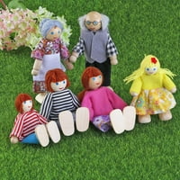 Hinrbtt Wooden Happy Family odjevena lutka fleksibilna zglobova lutka dječja igračka za rođendan