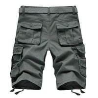 HHEI_K Hlače za muškarce muške ležerne boje na otvorenom Pocket plaža Radna pantalona za teretne kratke