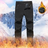 Radne hlače za muškarce muške pantalone za planinarenje u boji vjetrootporne radne pantalone toplo obložene trekking pantalone s džepovima Muške vanjske fitness meke hlače