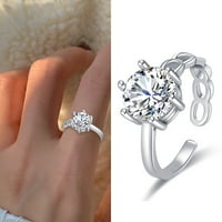 Ispod 5 $ otvoreni prstenovi za žene vole prsten s slatkim otvorenim bakrenim bakrenim cirkonskim prstima
