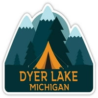 Dyer jezero Michigan Suvenir Vinil naljepnica naljepnica Kamp TENT dizajn