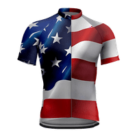 Autumber American Flag Full Zip MTB majice Biciklistički dres za Dan nezavisnosti