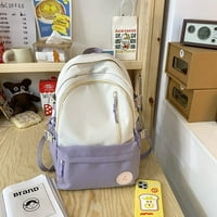 Cocopeaunt Slatki ruksak s kariranim cvjetnim privjeskom - Povratak u školsku pribor Student Anime Japanska torba Daypack Torback