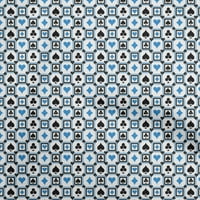 Onuone pamučne kameblične materične plave tkanine poker kartone haljina materijala od tkanine za ispis od dvorišta široko